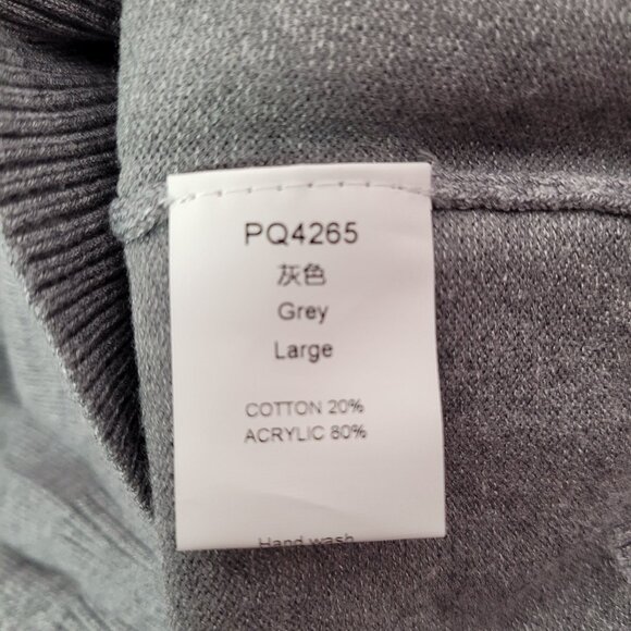 Men's Business Grey V-Neck Sleeveless Sweater Vest Pullover Size Large - Picture 6 of 8